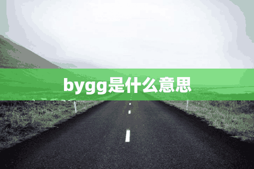 bygg是什么意思